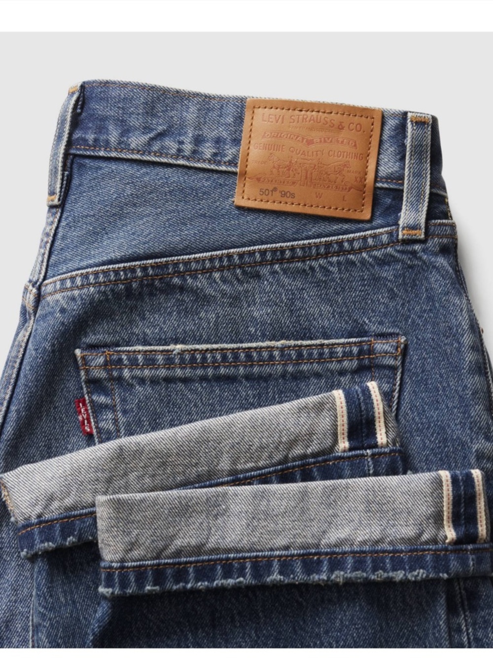 Levis 501 90’s Selvedge Denim Jeans Get on Board Medium Wash Size 29x30 NWT - Picture 7 of 14